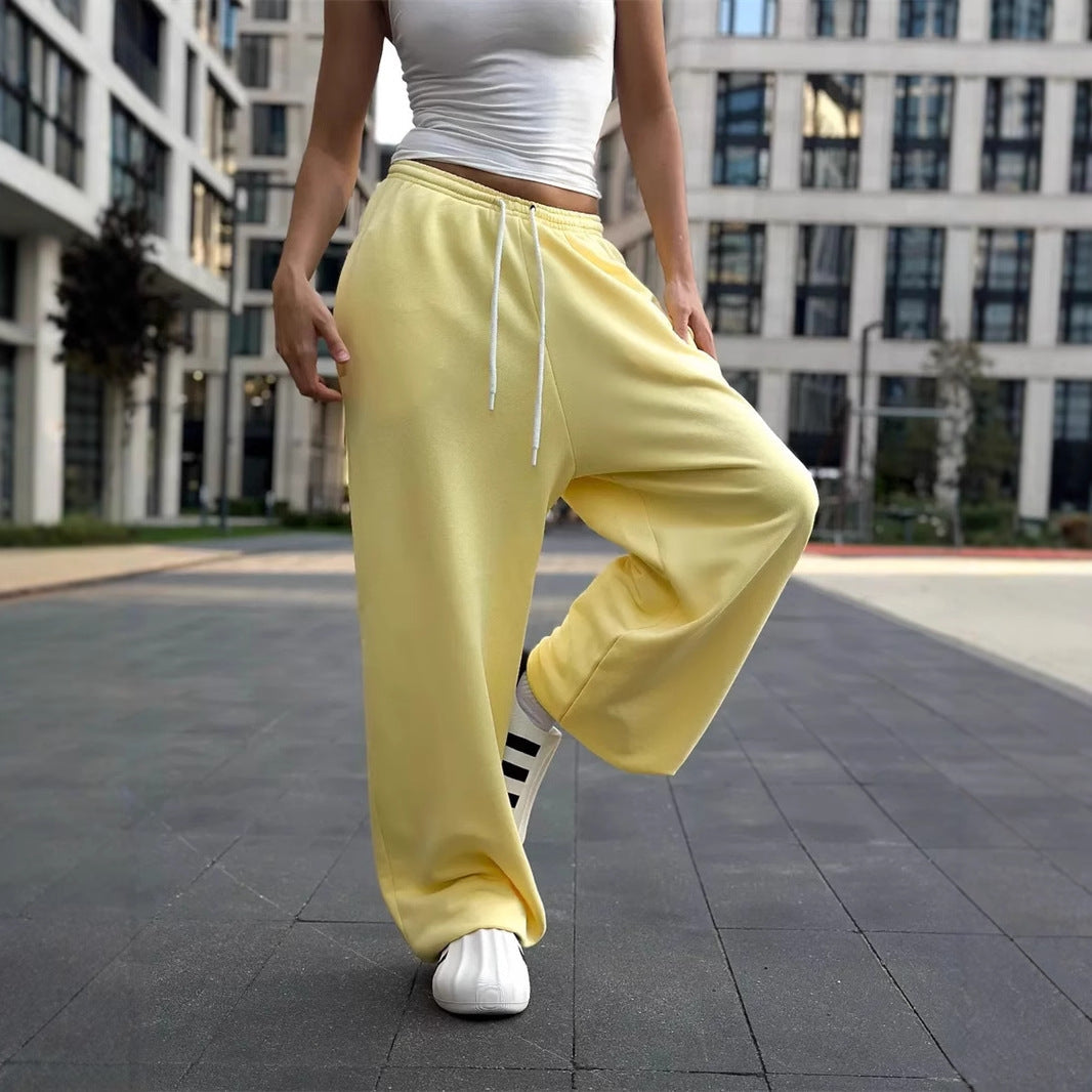 Damen Bequeme Freizeithose mit weitem Schnitt und elastischem Bund R&B