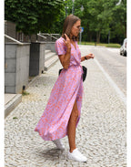 Damen Maxikleid mit floralem Muster R&B