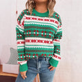 Damen Weihnachts-Pullover mit festlichem Motiv und lockerer Passform R&B