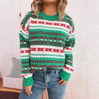 Damen Weihnachts-Pullover mit festlichem Motiv und lockerer Passform R&B