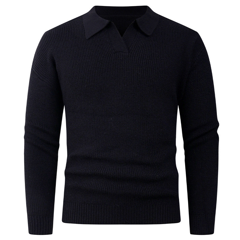 Herren lässiger Pullover mit modernem Kragen R&B