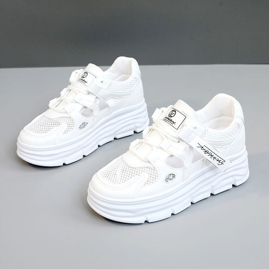 Damen atmungsaktive Plateau Sneakers mit ergonomischem Design und robustem Obermaterial R&B