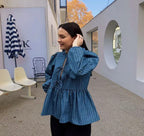 Damen gestreifte Bluse mit voluminösen Puffärmeln und tailliertem Schnitt R&B