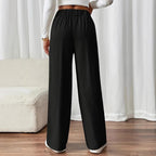 Damen Weitgeschnittene Palazzo-Hose mit elegantem Knopfdetail R&B