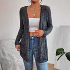 Damen Strickjacke mit strukturiertem Rippdesign und praktischen Taschen R&B