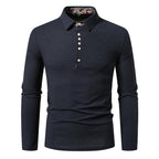Herren Langarm Polohemd mit exklusivem Kragendesign