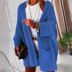 Damen Grobstrickjacke mit praktischen Taschen und lässigem Schnitt
