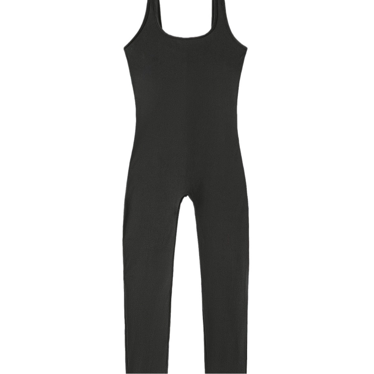 Damen Rippstrick Jumpsuit mit breiten Trägern und figurbetonter Passform R&B