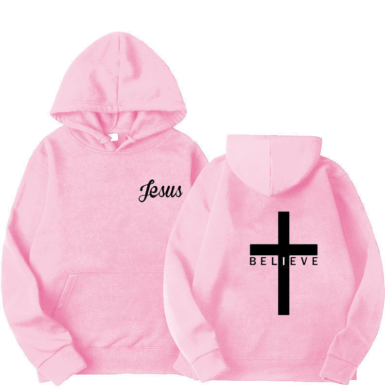 Damen Kapuzenpullover mit motivierendem Glaubensdesign und bequemer Passform R&B