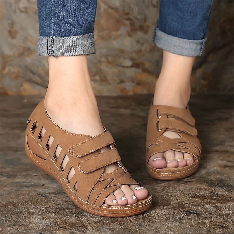 Damen Komfortsandalen mit atmungsaktivem Netzdesign und verstellbaren Riemen R&B