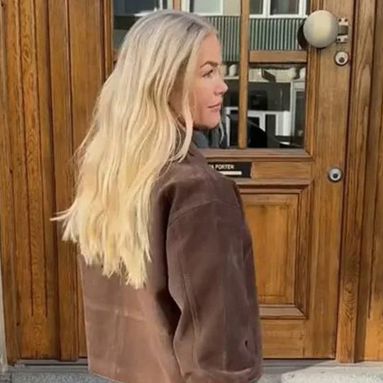 Damen Elegante und bequeme Wildlederjacke R&B