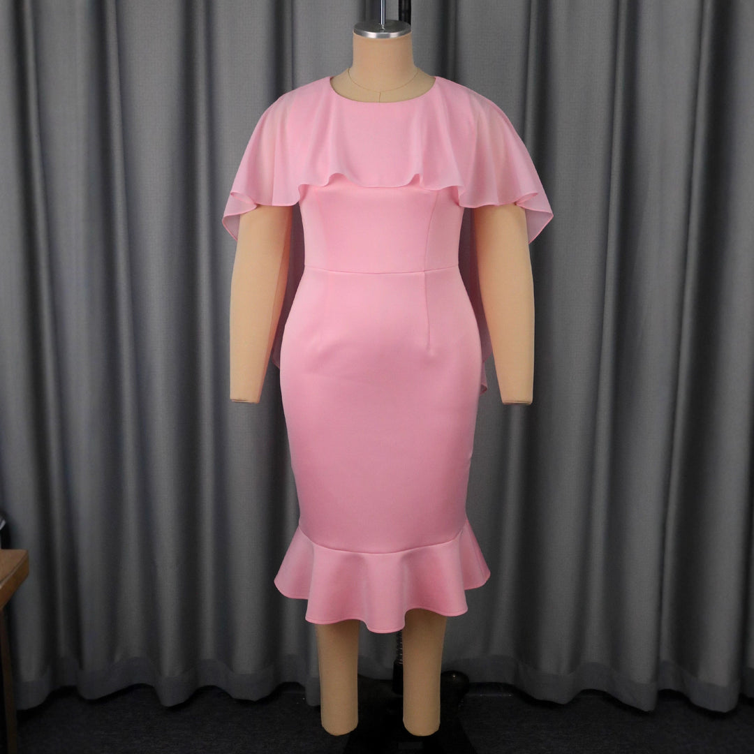 Damen Elegantes Abendkleid mit schwingendem Saum und Raffungen R&B