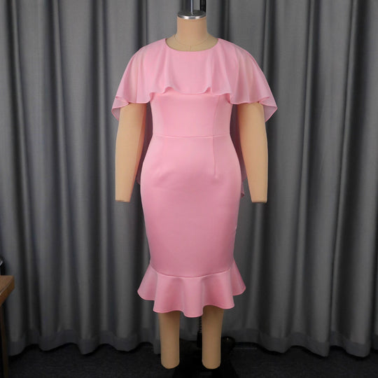 Damen Elegantes Abendkleid mit schwingendem Saum und Raffungen R&B