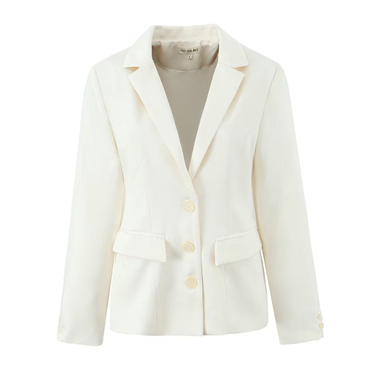 Damen elegante Blazerjacke mit praktischen Taschen und hochwertiger Verarbeitung R&B