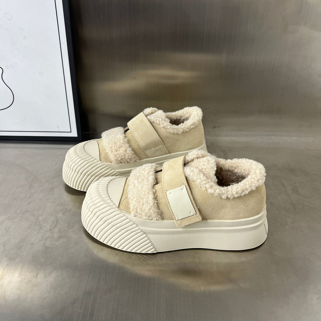 Damen Chunky Sneakers mit warmem Futter und praktischem Klettverschluss R&B