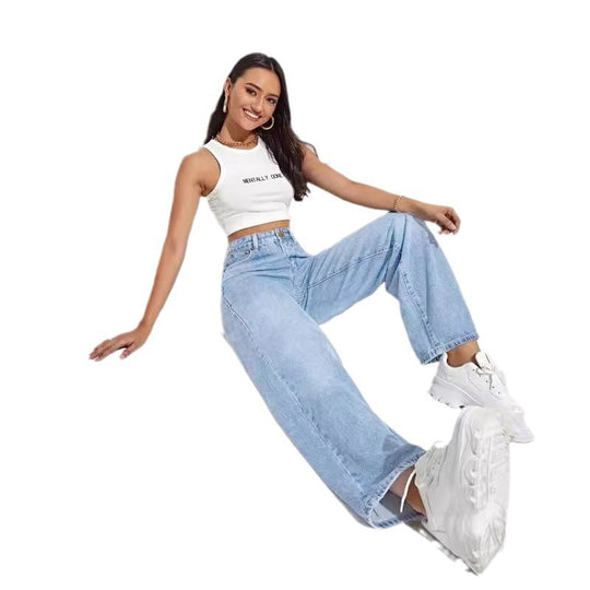 Damen Weit geschnittene Jeans im Vintage-Stil R&B