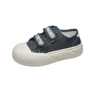 Damen Sneakers mit doppeltem Klettverschluss und floralen Details