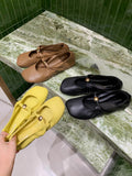 Damen Ballerina-Schuhe mit elegantem Knopfdetail und weichem Obermaterial