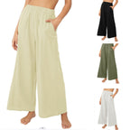 Damen Weit geschnittene Sommerhose mit elastischem Bund und praktischen Seitentaschen R&B