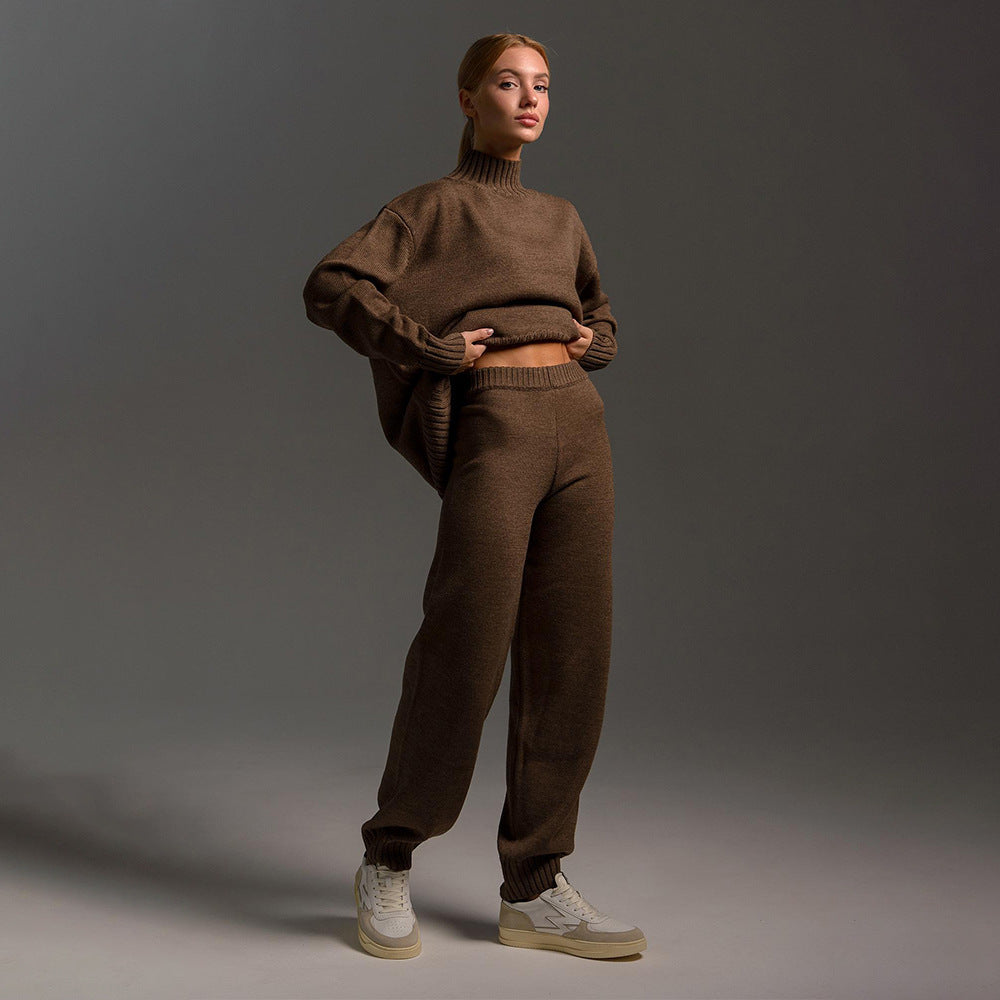 Damen Steckpullover und lässige Freizeithose Set R&B