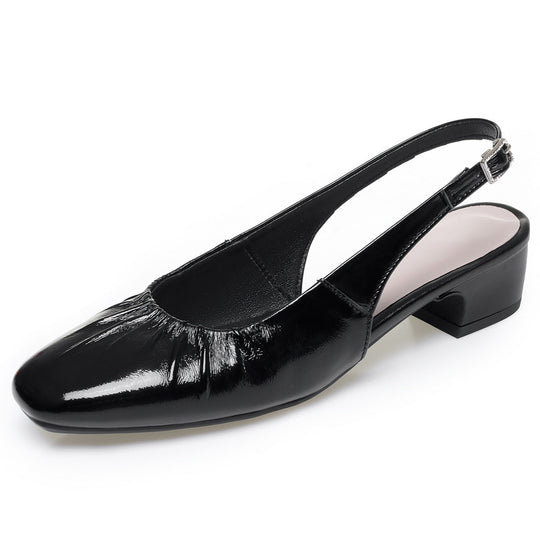 Damen Slingpumps mit elastischem Rüschendesign R&B
