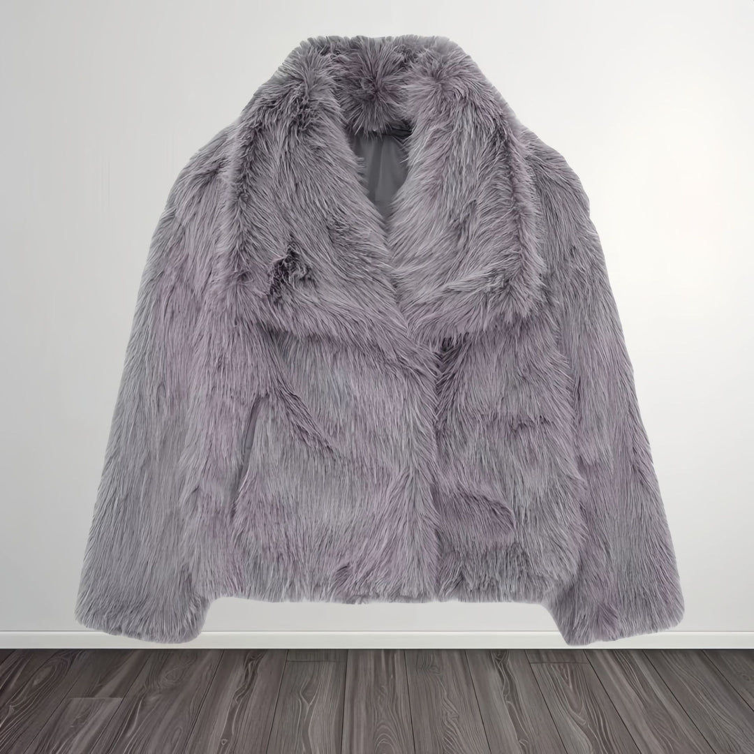 Damen Modische Kunstpelzjacke R&B