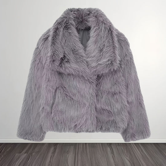 Damen Modische Kunstpelzjacke R&B