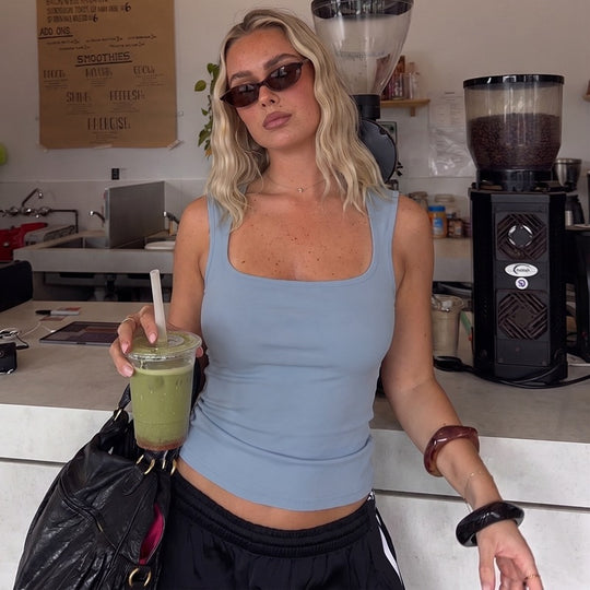 Damen Basic Tanktop mit hochwertigem Stretch R&B