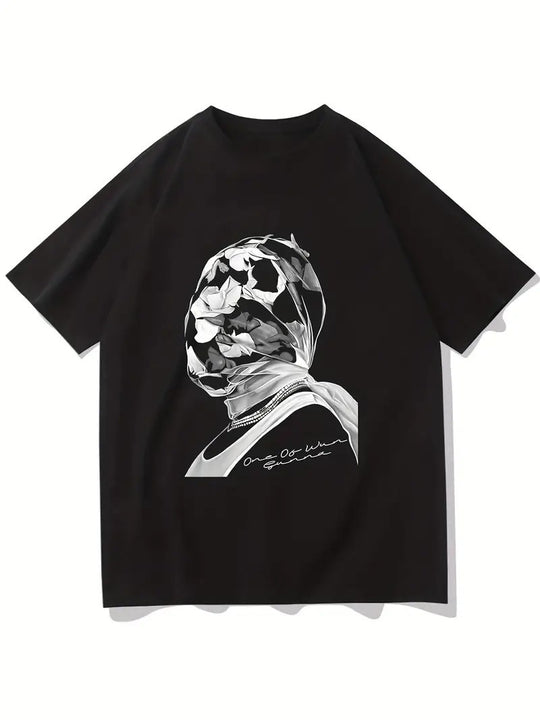 Damen T-Shirt mit künstlerischem Floral-Motiv und lässigem Schnitt R&B