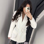 Damen modischer Blazer mit taillierbarem Gürtel R&B