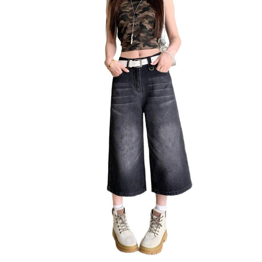 Damen Weite Denim-Culotte im modischen Urban-Look mit lässigem Schnitt R&B