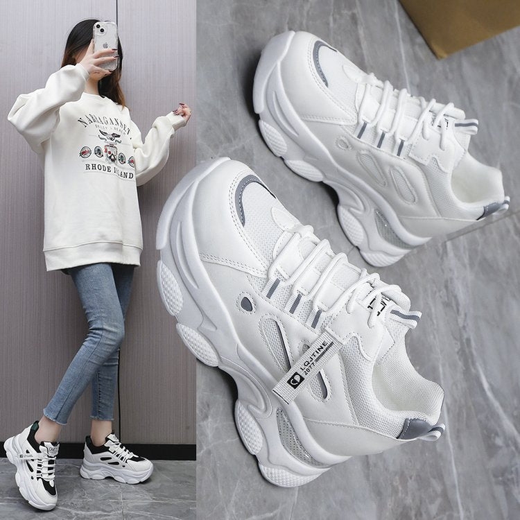 Damen Chunky Sneakers mit atmungsaktivem Mesh-Obermaterial und rutschfester Sohle R&B