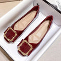 Damen elegante Ballerinas mit dekorativer Schnalle R&B
