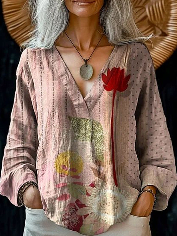 Damen Bluse mit floralen Mustern R&B