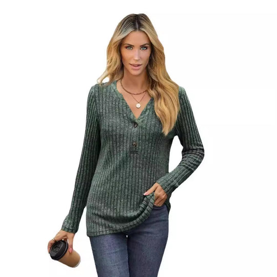 Damen lässiges Langarmshirt R&B