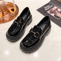 Damen Loafers mit modischer Krokodilprägung und dekorativem Schmuck-Riemen R&B
