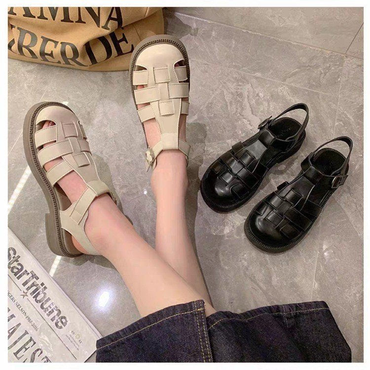 Damen Komfortable Sandalen mit verstellbarem Riemen und rutschfester Sohle R&B