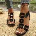 Damen Modische Riemensandalen mit glänzenden Akzenten R&B