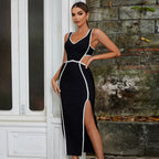 Damen Elegantes figurbetontes Kleid mit raffiniertem Cut-Out-Design R&B