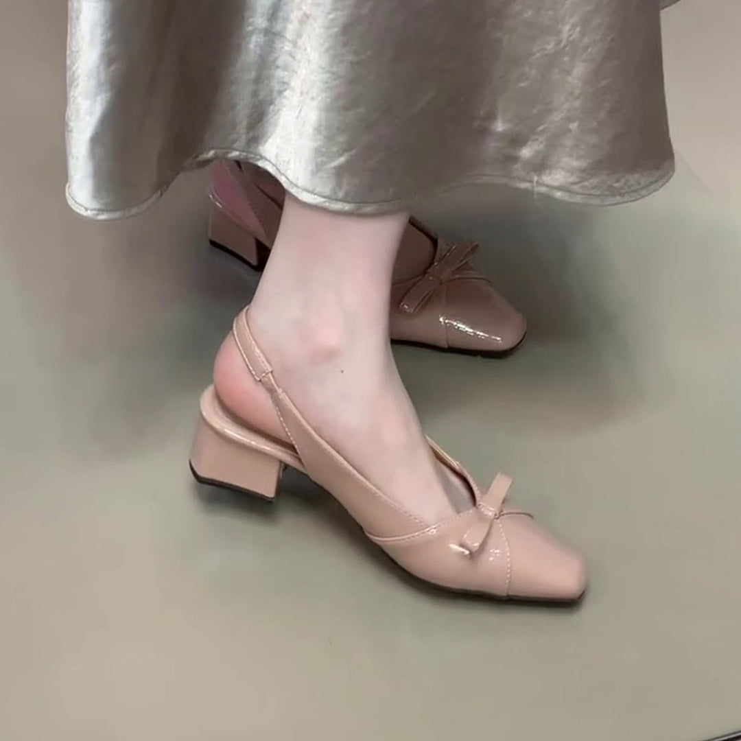 Damen elegante Slingbacks mit schicker Schleifenverzierung R&B