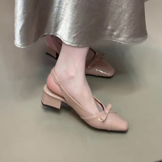 Damen elegante Slingbacks mit schicker Schleifenverzierung R&B