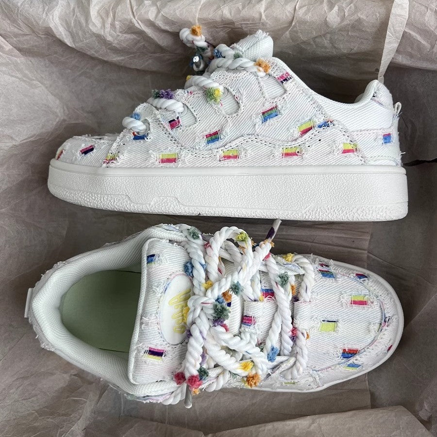 Damen Trendige Sneakers mit bunten Applikationen R&B