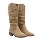Damen Elegante und lässige Stiefel mit gerafftem Design R&B