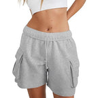 Damen lässige Freizeithose mit komfortablem Gummibund und praktischen Seitentaschen R&B