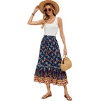 Damen Maxi-Rock mit verspieltem Blumenmuster R&B