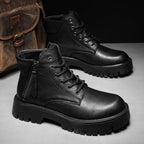 Damen Stiefeletten mit robustem Profil und seitlichem Reißverschluss