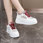 Damen modische Plateau-Sneaker mit atmungsaktivem Obermaterial und dämpfender Laufsohle R&B