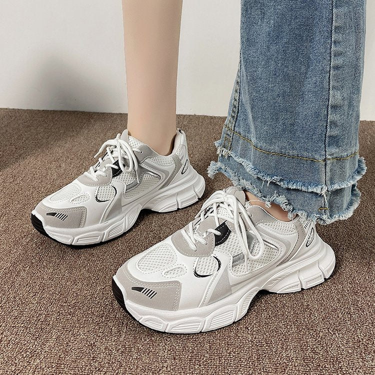 Damen Sportliche Lauf-Sneaker mit atmungsaktiver Mesh-Oberfläche und dämpfender Sohle R&B