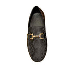 Herren Mokassin mit raffiniertem Schlangenleder-Design und elegantem Metallverschluss R&B