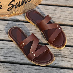 Damen komfortable Cross-Sandalen mit modischer Riemchenstruktur R&B